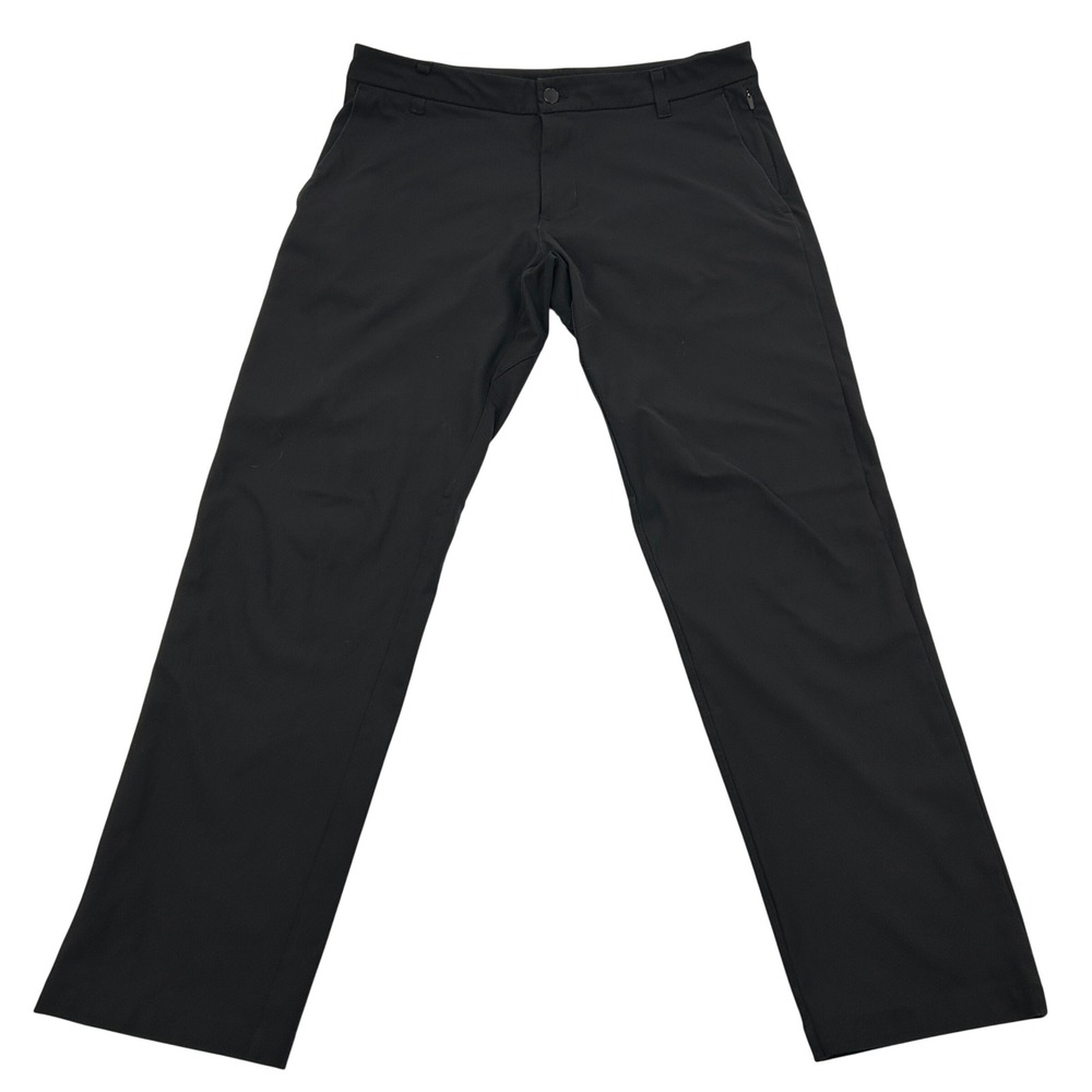 Lululemon Commission Pant Classic Men 33 Black Technical Stretch Straight Leg